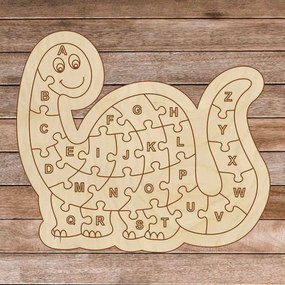 Gyermek fa puzzle - Dinoszaurusz és ábécé A -ZET 26 darab | SENTOP H006