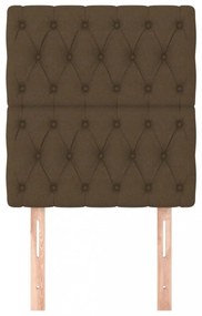 sötétbarna szövet fejtámla 80x7x118/128 cm