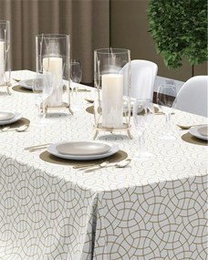 Abrosz 110x160 ekri arany geometrikus asztal