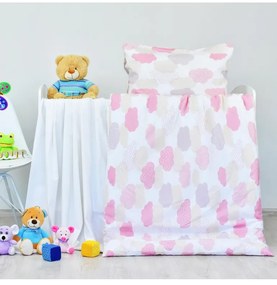 EMI felhős rózsaszín gyerek ágyneműhuzat, Párna 70x90