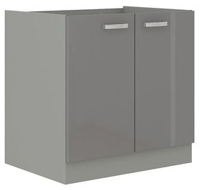 Szekrény a mosogató alá 80 ZL 2F BB Multi (szürke + fényes szürke). 1070504