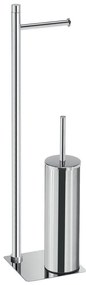 Gedy - TRILLY álló WC-kefe toalettpapír-tartóval, fényes króm