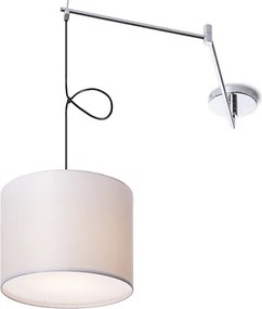 RENDL BROADWAY závěsná s ramenem bílá chrom 230V LED E27 15W