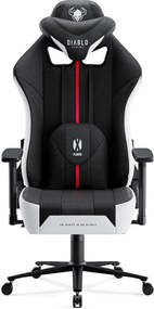 Diablo X-Player 2.0 szövet gamer szék Átlagos méret: fehér-fekete Diablochairs