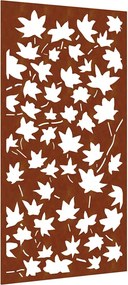 vidaXL juharlevél mintás corten acél kerti faldísz 105 x 55 cm