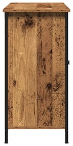 Old Wood oldalszekrény 100x35x70 cm Mérnöki fa és acél