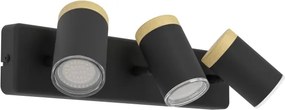 Eglo 300002 - Fürdőszobai spotlámpa CONSUMA 3xGU10/3W/230V IP44 fekete/bézs
