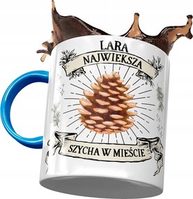 Kék Bögre Lara Feleség Barátnő Ajándék Nyomtatott Fotóval