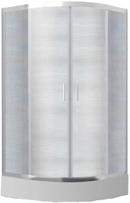 Besco Modern 185 zuhanykabin 80x80 cm félkör alakú króm fényes/matt üveg MP-80-185-M