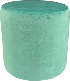 Kerek puff velvet minky menta szín