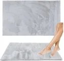 Fürdőszobaszőnyeg Puha Szőrmés Csúszásgátló Szürke 70x70cm