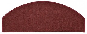 15 db-os bordó félkör alakú lépcsőszőnyegek, 65 x 24 x 4 cm, nagy
