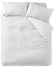 Fehér egyszemélyes ágyneműhuzat 135x200 cm Folkstone Geo – Catherine Lansfield