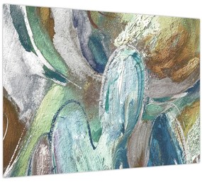 Üveg kép - Absztrakt figurás festészet (70x50 cm)