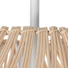 Rusztikus állólámpa fehér rattannal - Sam