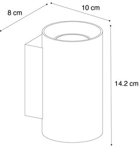 Okos fali lámpa sötét bronz kerek 2-lámpás 2 Wifi GU10 50mm-es izzóval - Sandy