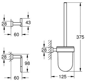 GROHE 40757001 - ESSENTIALS CUBE kiegészítőkészlet, fényes króm