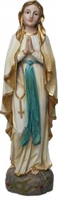 Lourdes-i Szűzanya Madonna figura 40,3cm magas, Kézzel Festett
