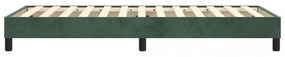 sötétzöld bársony rugós ágykeret 90x200 cm