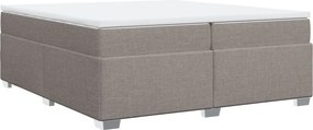 vidaXL tópszínű szövet rugós ágy matraccal 200 x 200 cm