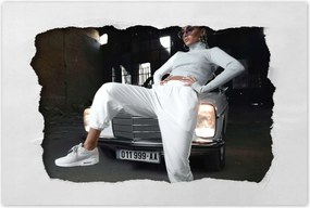 Poszterek 60x40 Fehér klasszikus Mercedes 200