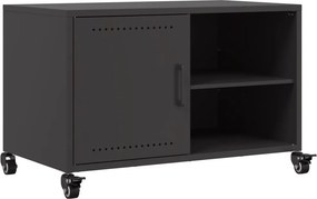 vidaXL fekete acél TV-szekrény 68 x 39 x 43,5 cm