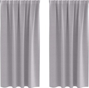 vidaXL Fekete Függöny Gyűrűkkel 2 pcs Fém Szürke 175 x 140 cm