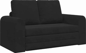 vidaXL Hajtogatható Kanapéágy Fekete 148 x 71 x 83 cm Bársony