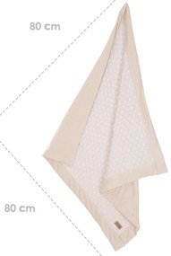 Bézs pamutkeverék gyerek takaró 80x80 cm Frosty Almond – Roba