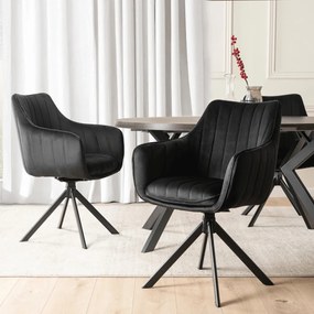 Forgó Étkezőszék Fekete Színben. MUMBAI