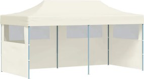 vidaXL krémszínű összecsukható pavilon 3 x 6 m