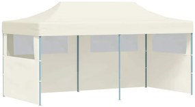 vidaXL krémszínű összecsukható pavilon 3 x 6 m