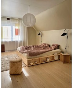 Borovi fenyő franciaágy ágyráccsal 180x200 cm Ziggy – Karup Design