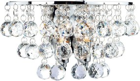 DAR LIGHTING PLU0950 PLUTO Kristály Fali Lámpa Csiszolt króm G9 IP20