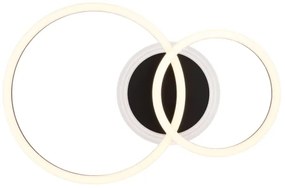 Globo 48039-30 - LORETTA LED mennyezeti lámpa 30W, 33x50 cm, fekete