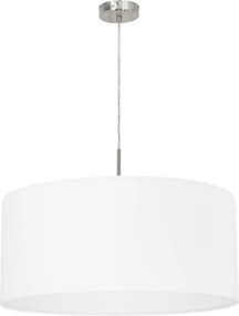 EGLO 31575 PASTERI Ernyős Függesztett Lámpa Fehér, Nikkel E27 IP20