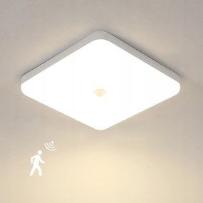 Négyzetes Led Mennyezeti Lámpa Mozgásérzékelővel, Modern Plafon, 30W, 4500K