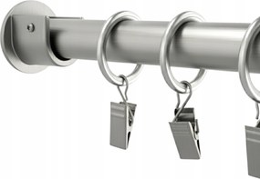 Fém Üreges Függönykarnis 19 mm ezüst Nikkel 180 cm-es kerekekkel