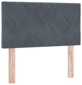 Fejtámla Gyémánt Blokkok Design Sötét Szürke 80 cm Bársony