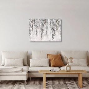 Kép - Fűzfa gallyak szürke vakolatban (üvegen) (70x50 cm)