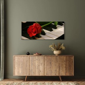 Kép - Zongora és rózsák (120x50 cm)