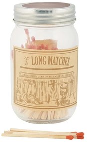 Long Matches gyufák befőttesüvegben - Esschert Design