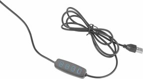 Extol - LED Dimmelhető asztali lámpa nagyítóval LED/8W/5V 2900/4500/7500K fekete