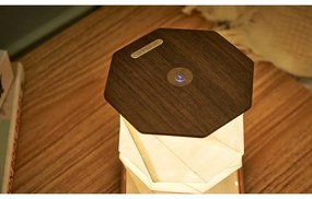 Barna LED asztali lámpa (magasság 18 cm) Twist Hexagon – Gingko
