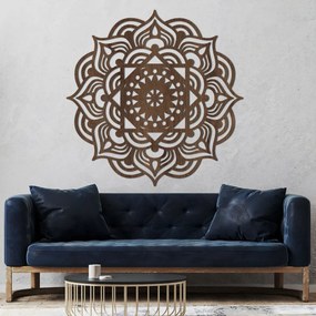 Fából készült mandala a falon festményként | SZIMMETRIA