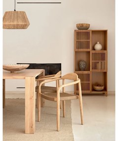 Étkezőasztal tölgyfa dekorral 100x200 cm Deyanira – Kave Home