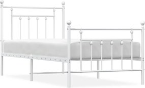 vidaXL fehér fém ágykeret fej- és lábtámlával 80x200 cm