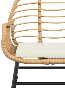 vidaXL 5 észes barna polyrattan üveg kerti étkezőgarnitúra párnával