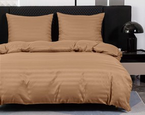 Hotel mikroszálas ágyneműhuzat JASMINE barna - 2 cm csík Ágyneműhuzat mérete: 2 db 70 x 90 cm | 200 x 220 cm