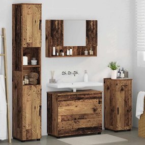 Fürdőszoba bútor szett 4 pcs Régi fa 30 x 35 x 192 cm Faanyag